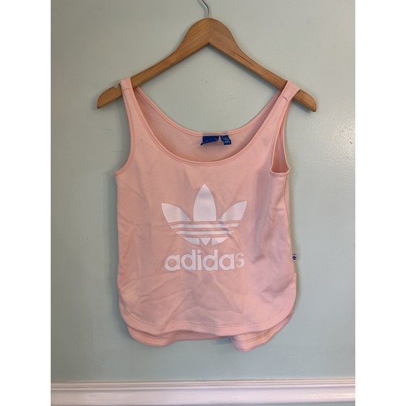 Adidas Originals Womens Trefoil Jersey Tank Top X Small Pink XS‎